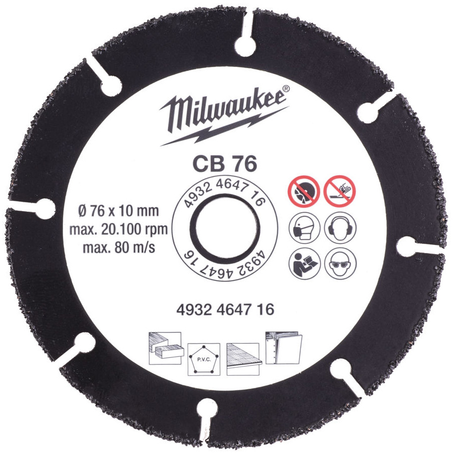 Karbidový kotouč MILWAUKEE CB 76 76x1,0x10 mm