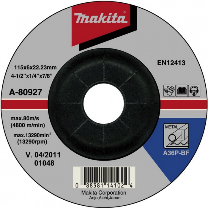 Brusný kotouč ocel MAKITA 150x6x22 mm