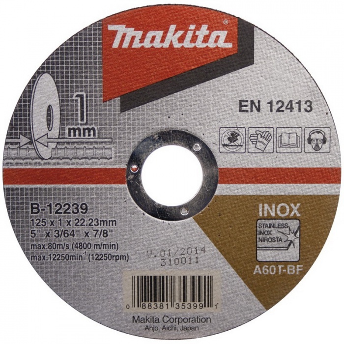 Řezný kotouč nerez MAKITA 115x0,8x22 mm