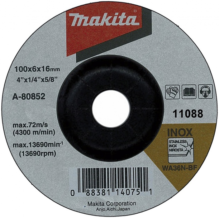 Brusný kotouč nerez MAKITA 125x6x22 mm